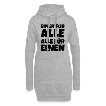 EINER FÜR ALLE ALLE FÜR EINEN - Hoodie-Kleid - Grau meliert - Vorne