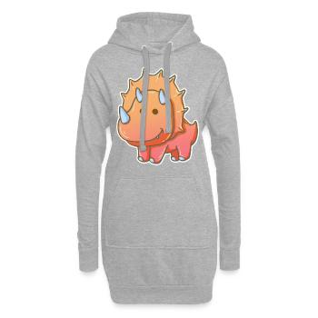 Dino Triceratops cadeau pour dessin animé dinosaure - Sweat-shirt à capuche long Femme - gris chiné - Devant