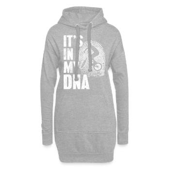 BMX BIKER C'EST DANS MON ADN CADEAU - Sweat-shirt à capuche long Femme - gris chiné - Devant