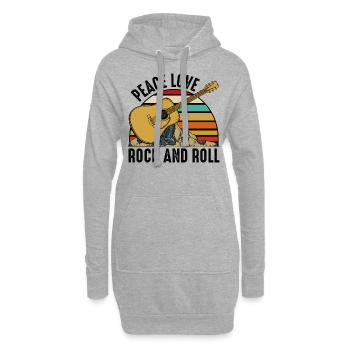 Gitarren - Hoodie-Kleid - Grau meliert - Vorne