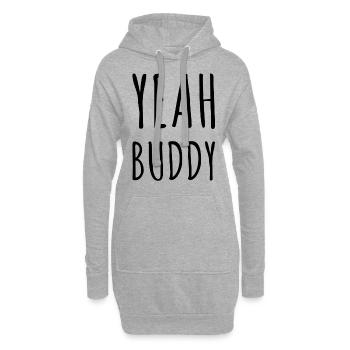 Yeah Buddy - Hoodie-Kleid - Grau meliert - Vorne