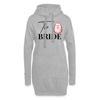Bride Braut Igel Hochzeit JGA Junggesellenabschied - Hoodie-Kleid - Grau meliert - Vorne