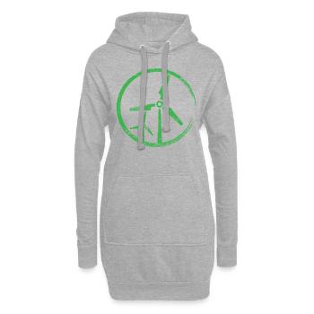 Éolien - Sweat-shirt à capuche long Femme - gris chiné - Devant