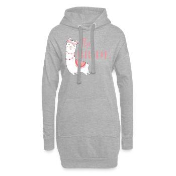 Mariée Mariée à être mariage Alpaga Lama JGA - Sweat-shirt à capuche long Femme - gris chiné - Devant