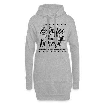 Fotografie | Fotografen | Fotografin - Hoodie-Kleid - Grau meliert - Vorne
