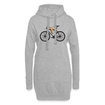 Lazy BICYCLE - Hoodie-Kleid - Grau meliert - Vorne