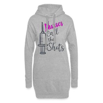 Krankenschwester lustiges Shirt - Hoodie-Kleid - Grau meliert - Vorne