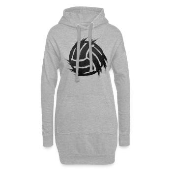 Volley-ball beach volley - Sweat-shirt à capuche long Femme - gris chiné - Devant
