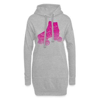Roller skating Roller skating - Hoodie Dress - heather grey - Front