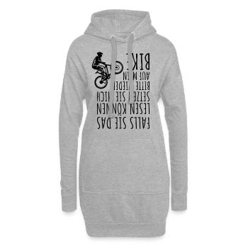 MTB Mountainbike Radfahrer Bike Lustiger Spruch - Hoodie-Kleid - Grau meliert - Vorne