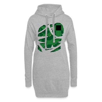 Stromkreis / Strom / Schaltplan / Technik Shirt - Hoodie-Kleid - Grau meliert - Vorne