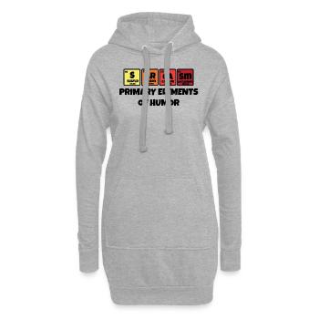 Sarkasmus Periodensystem Lustiges Geschenk - Hoodie-Kleid - Grau meliert - Vorne