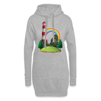 Leuchtturm, internationaler Leuchtturm Tag - Hoodie-Kleid - Grau meliert - Vorne
