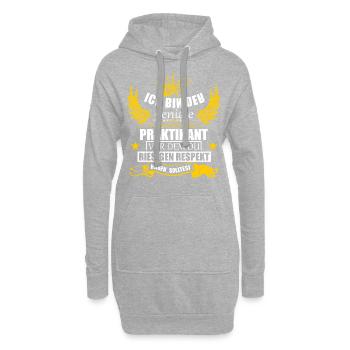 Praktikant - Hoodie-Kleid - Grau meliert - Vorne