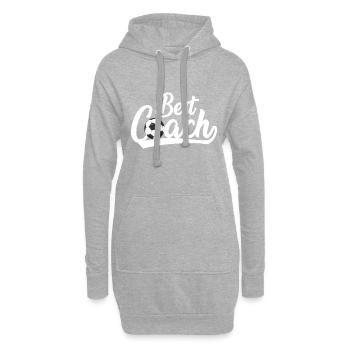 meilleur football coach - Sweat-shirt à capuche long Femme - gris chiné - Devant