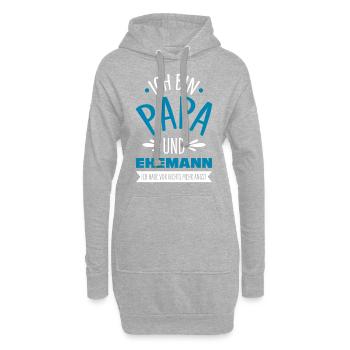 Ehemann Papa - Hoodie-Kleid - Grau meliert - Vorne