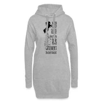 Pferde spruch - Hoodie-Kleid - Grau meliert - Vorne