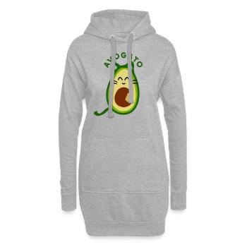 Avogato chat avocat drôle et drôle - Sweat-shirt à capuche long Femme - gris chiné - Devant
