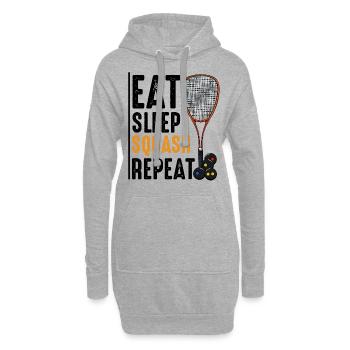 squash - Sweat-shirt à capuche long Femme - gris chiné - Devant