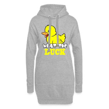 What the Duck - Sweat-shirt à capuche long Femme - gris chiné - Devant