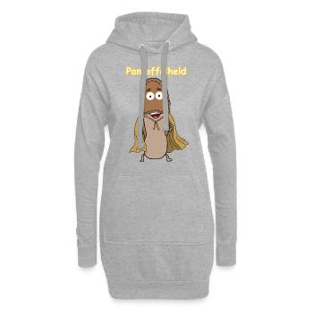 Pantoffelheld Lustiger Held Geschenk Shirt - Hoodie-Kleid - Grau meliert - Vorne