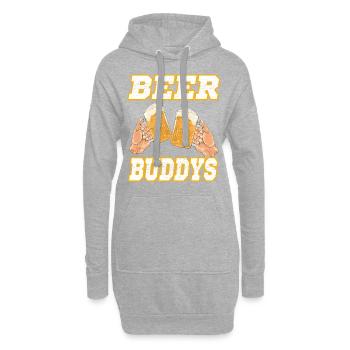 beer - Hoodie Dress - heather grey - Front