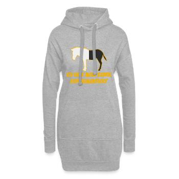 Zebra Defragmentiert Informatiker - Hoodie-Kleid - Grau meliert - Vorne