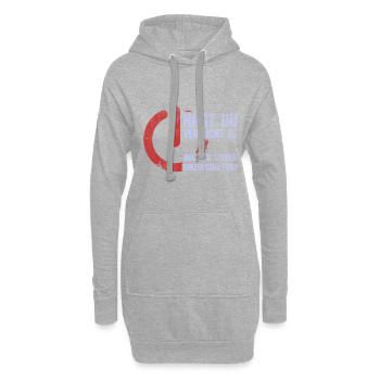 Aus Und Einschalten Informatiker Nerd - Hoodie-Kleid - Grau meliert - Vorne