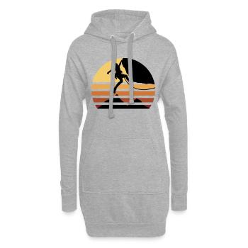 BOULDERING Kletter Sport Extrem Kletterer - Hoodie-Kleid - Grau meliert - Vorne