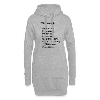 Code Programmierer Nerd Bug Entwickler Geschenk - Hoodie-Kleid - Grau meliert - Vorne