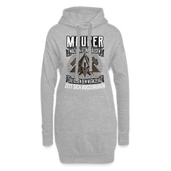 Maurer Maurermeister - Hoodie-Kleid - Grau meliert - Vorne