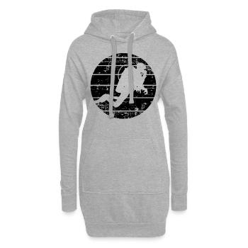 Plongeurs - Sweat-shirt à capuche long Femme - gris chiné - Devant