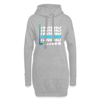 i hate golf i love golf nice shot - Hoodie-Kleid - Grau meliert - Vorne