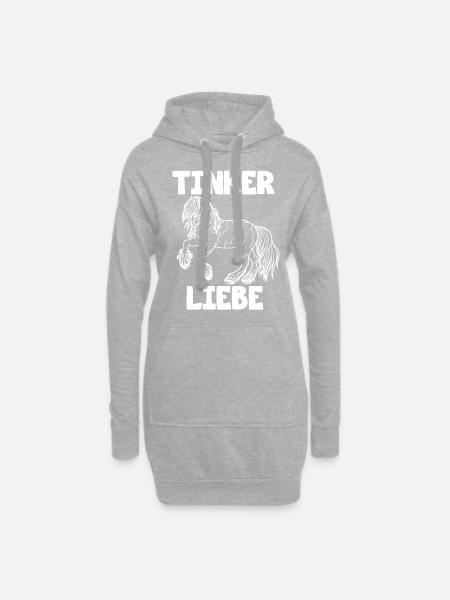 Tinker Liebe - Hoodie-Kleid - Grau meliert