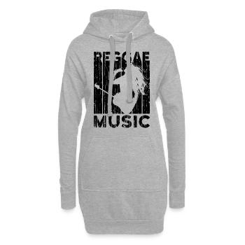 Reggae Music - Hoodie-Kleid - Grau meliert - Vorne