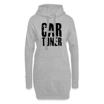 Auto tunen - Hoodie-Kleid - Grau meliert - Vorne
