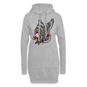 BALD EAGLE TATTOO - Hoodie-Kleid - Grau meliert - Vorne