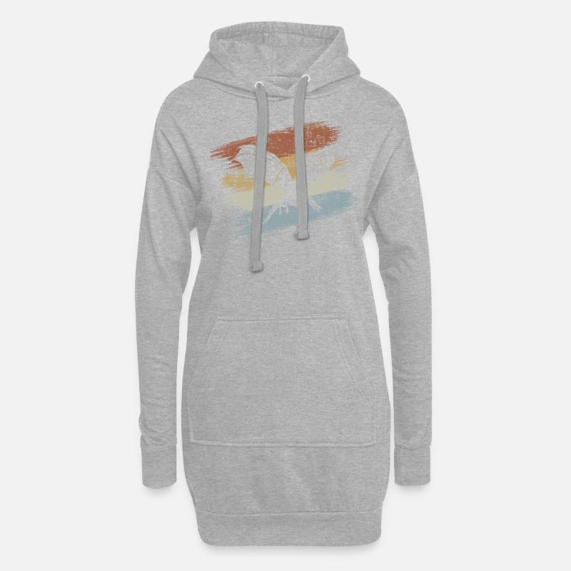 Drache - Hoodie-Kleid - Grau meliert