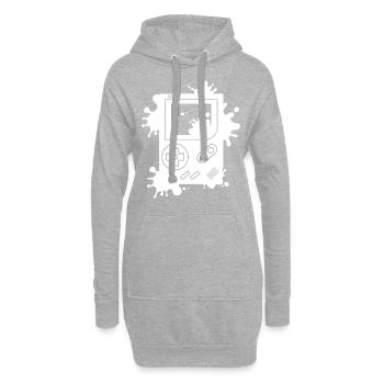 Console de jeu - Sweat-shirt à capuche long Femme - gris chiné - Devant