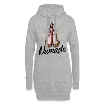 Yoga - Hoodie-Kleid - Grau meliert - Vorne