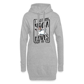 Yoga - Hoodie-Kleid - Grau meliert - Vorne