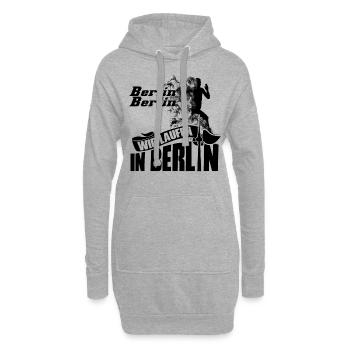 Berlin Marathon läufer shirt geschenk laufen schwa - Hoodie-Kleid - Grau meliert - Vorne