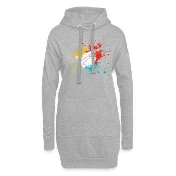 Pilote d’avion papier - Sweat-shirt à capuche long Femme - gris chiné - Devant