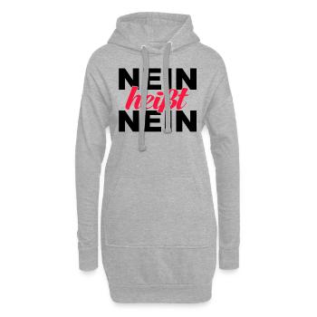 Nein heisst nein - Hoodie-Kleid - Grau meliert - Vorne