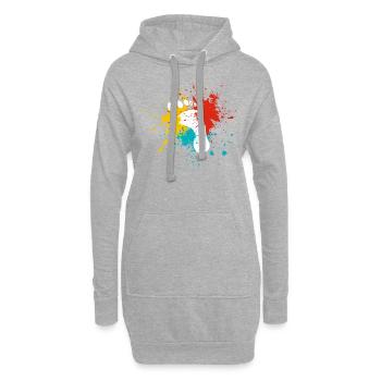 Empreinte - Sweat-shirt à capuche long Femme - gris chiné - Devant