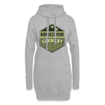 Bundeswehr Soldat Waffe Geschenk T-Shirt - Hoodie-Kleid - Grau meliert - Vorne
