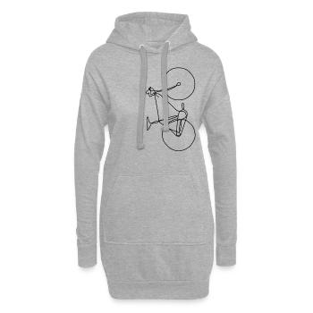 biking Design gift for cyclist - Hoodie Dress - heather grey - Front