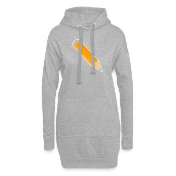 Stylo - Sweat-shirt à capuche long Femme - gris chiné - Devant