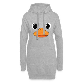 Canard - Sweat-shirt à capuche long Femme - gris chiné - Devant