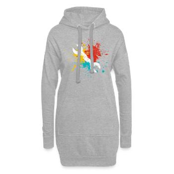Werkzeug - Hoodie-Kleid - Grau meliert - Vorne